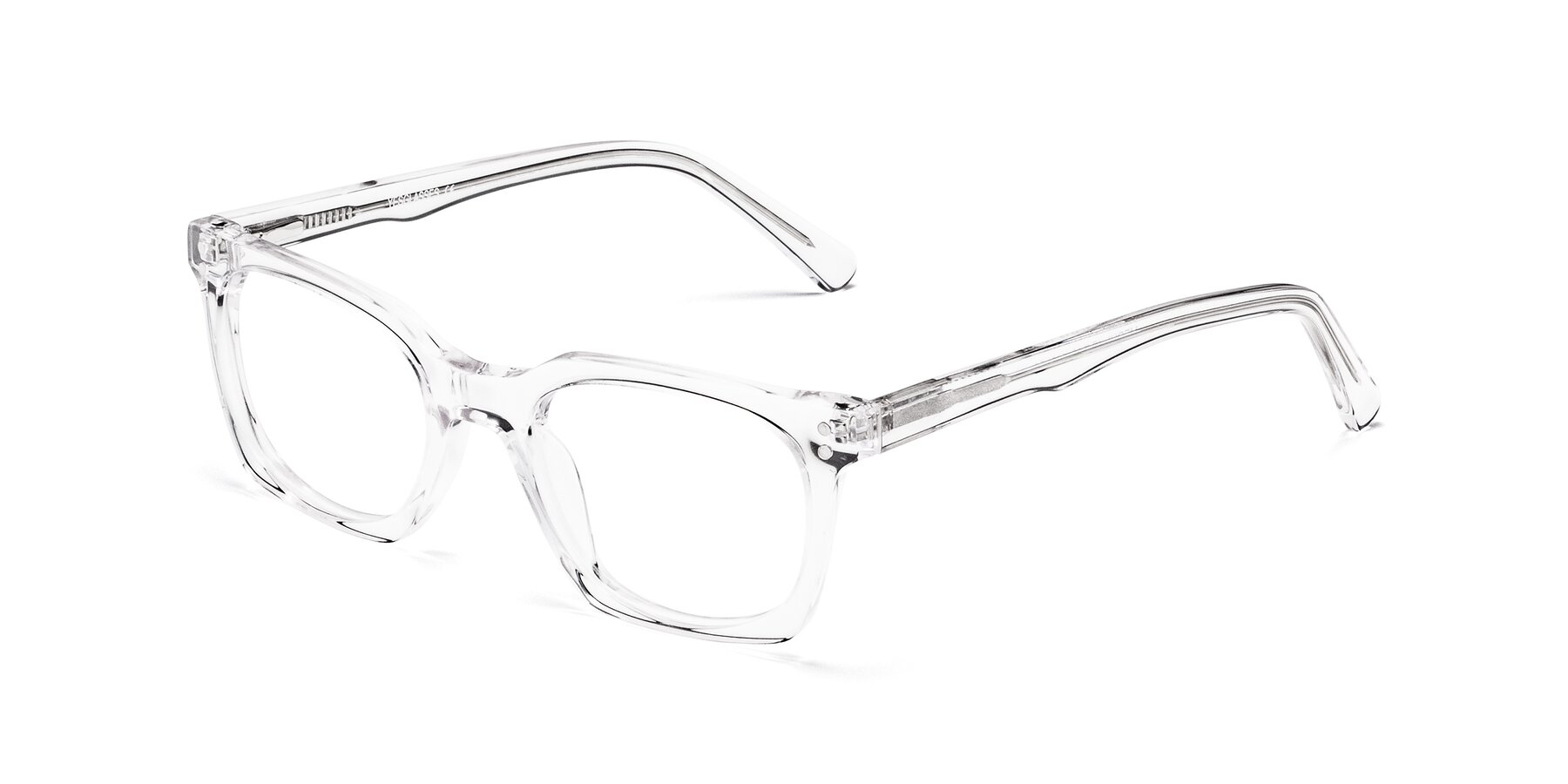 Clear Geek-Chic Square Geometric Anti-Blue Light Glasses - 17355