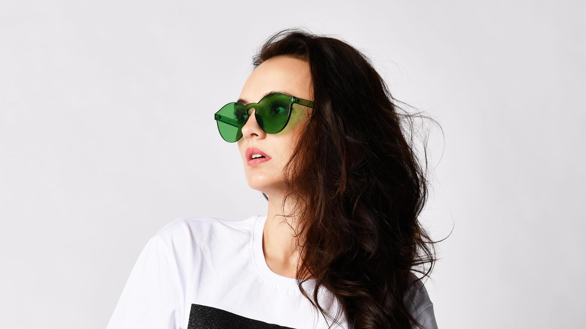 Green polarized cheap lenses sunglasses