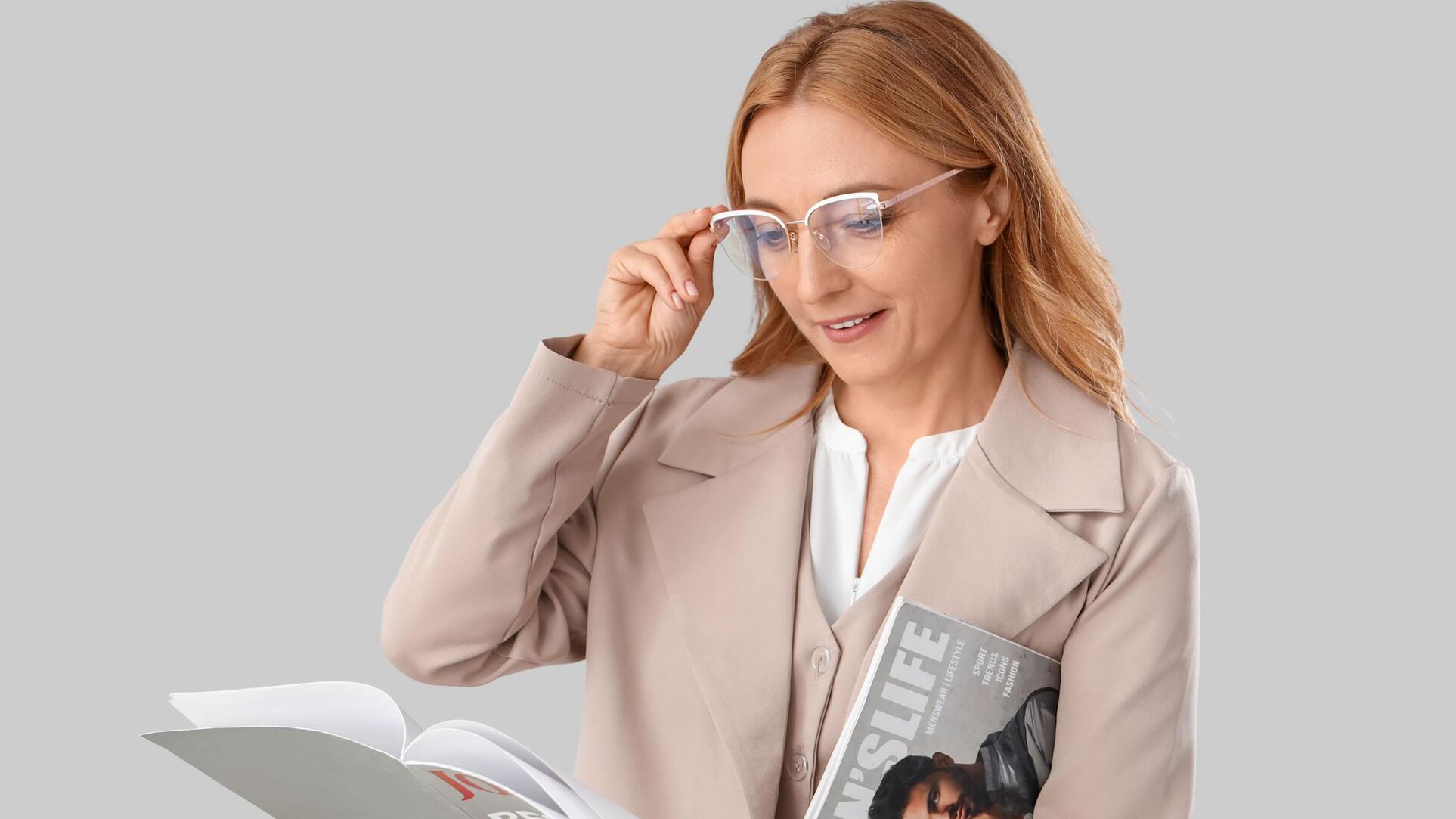 semi rimless glasses