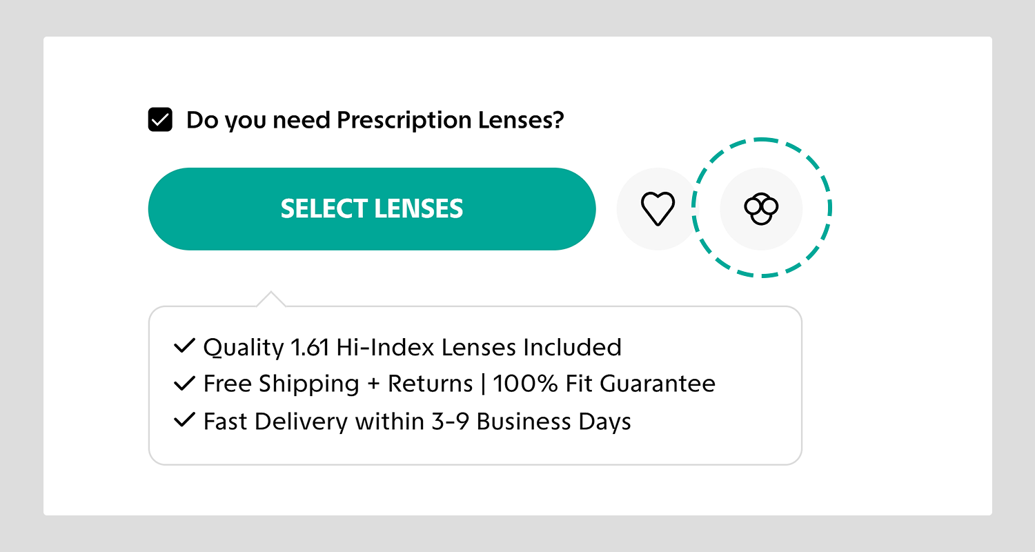 You can also use the Virtual Try-On tool to preview how a specific pair of cat eye frames looks on your actual face