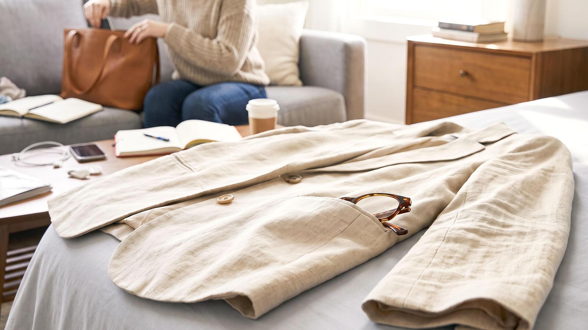 Couch cushions and seat pockets.