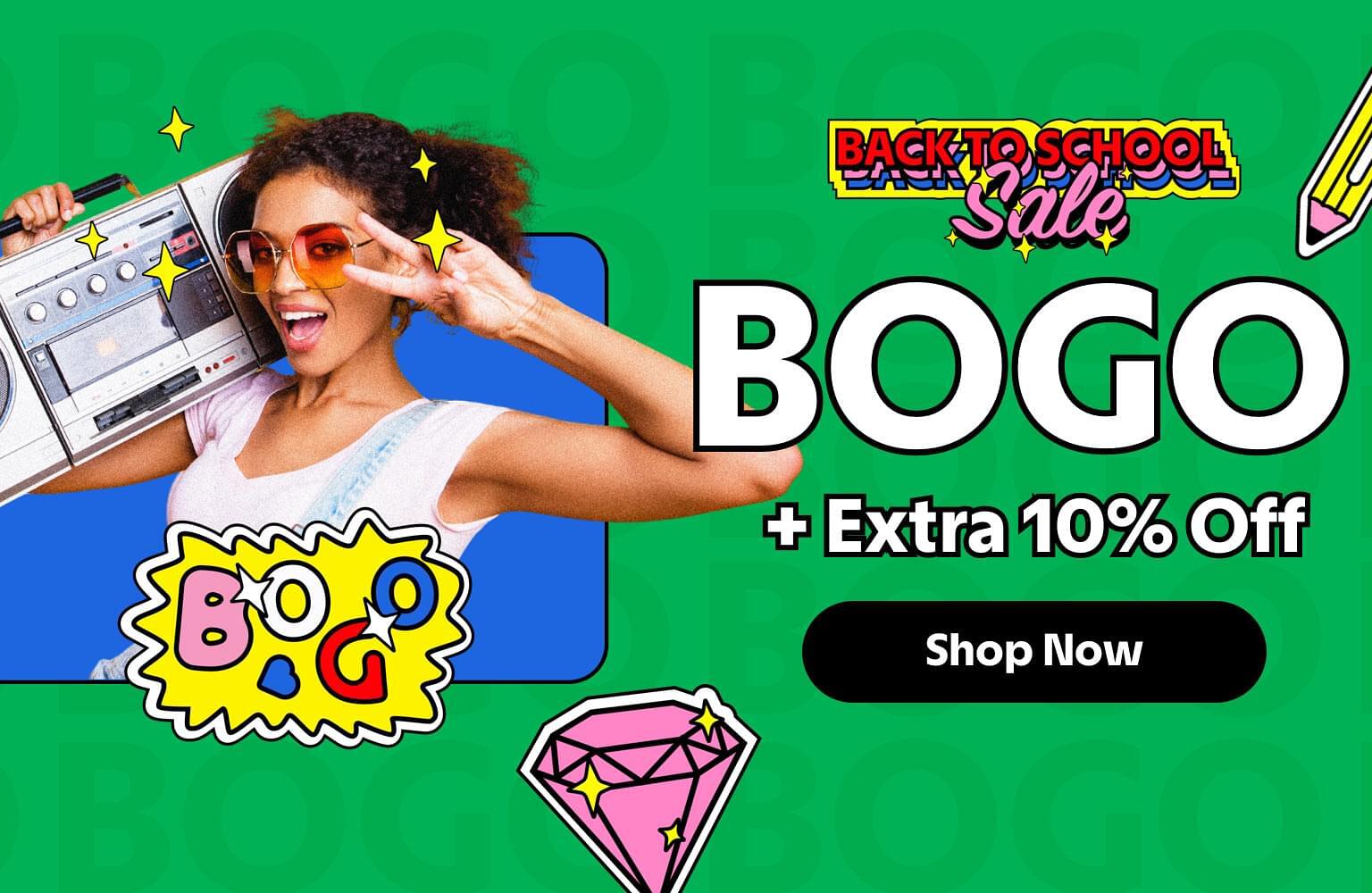 Back-To-School Sale: BOGO + Extra 10% Off