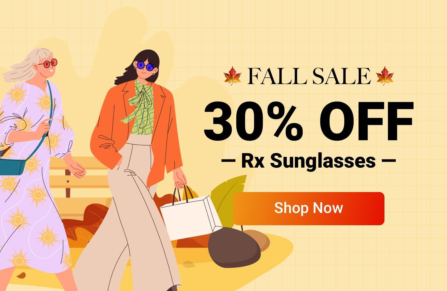 Fall Sale: 30% Off Rx Sunglasses