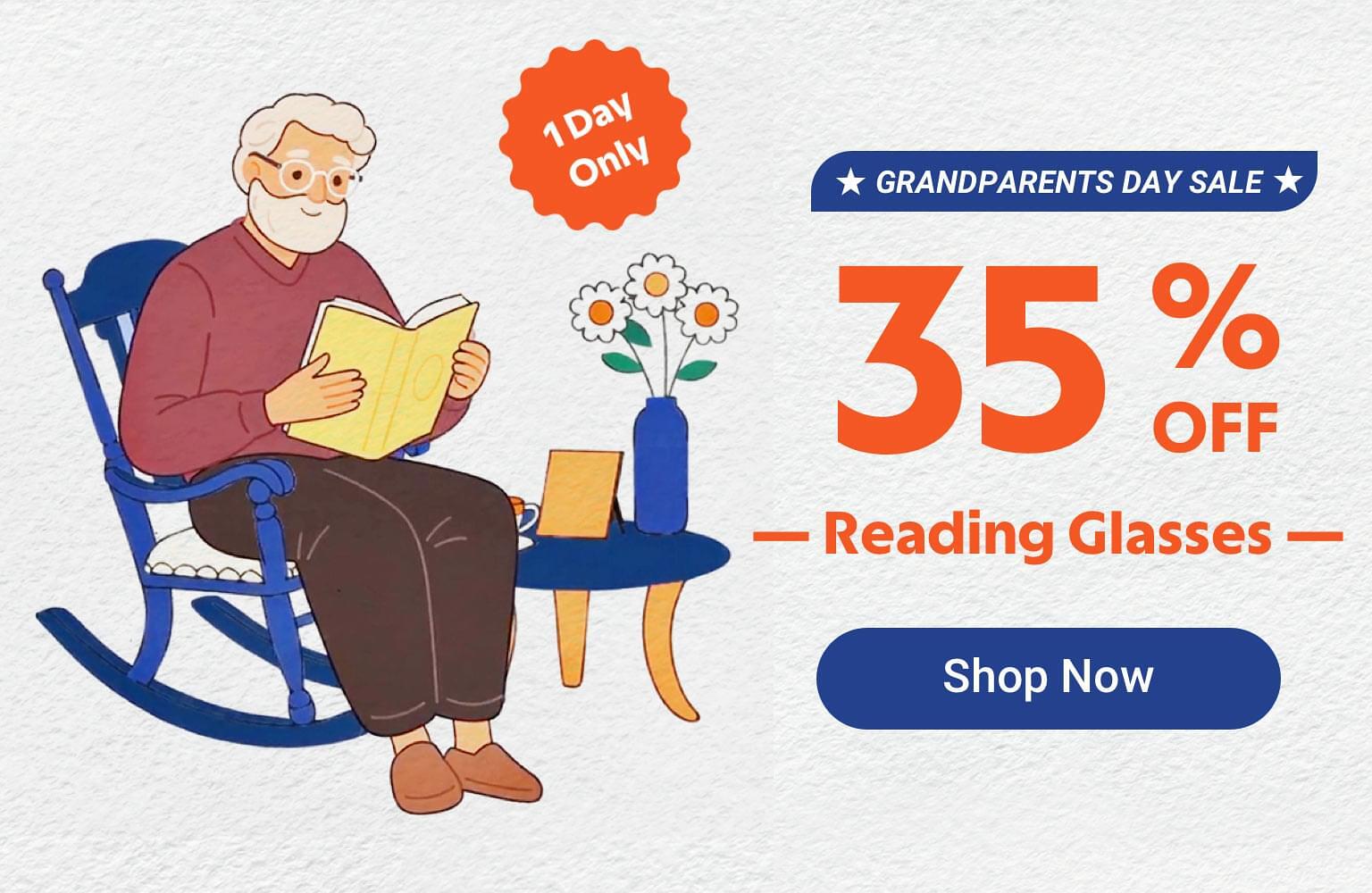 Grandparents' Day Sale: 35% Off Reading Glasses