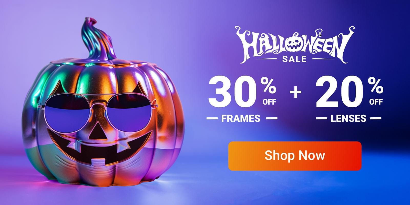 Halloween Sale: 30% Off Frames + 20% Off Lenses