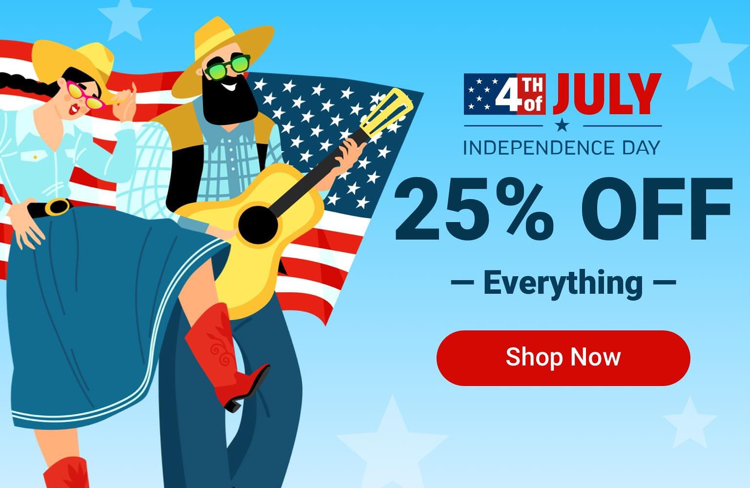 Independence Day Sale: 25% Off All Eyewear