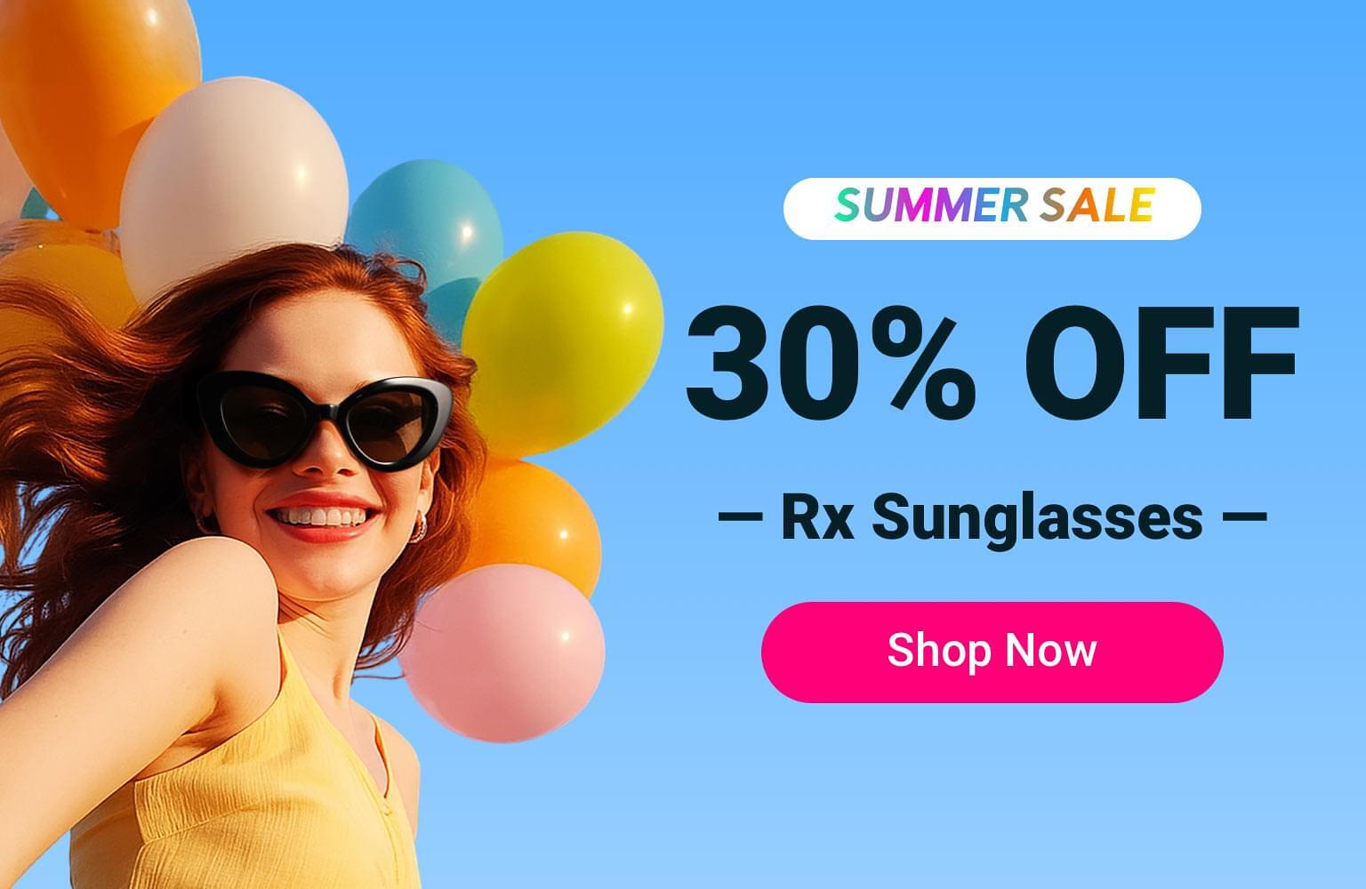 Summer Sale: 30% Off Rx Sunglasses