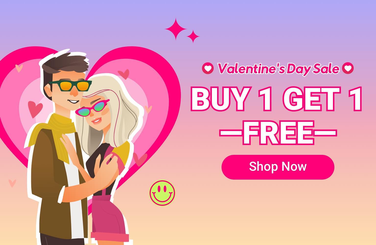 Valentine's Day Sale: Buy One, Get One FREE