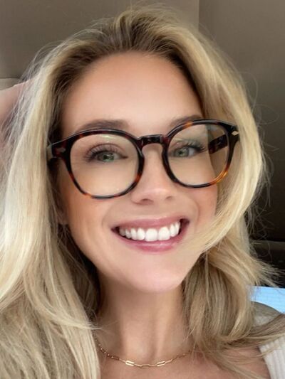 Tortoise Keyhole Bridge Acetate Trapezoid Eyeglasses - WALL-E