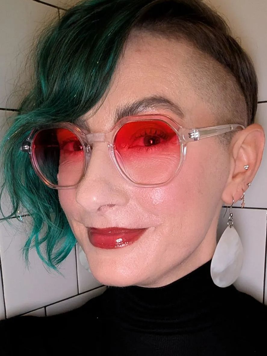 Champagne Hipster Acetate Geometric Eyeglasses Lucian Champagne hipster acetate geometric eyeglasses lucian