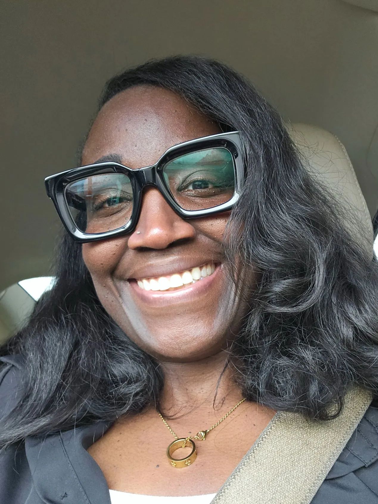 Black Oversized Thick Square Eyeglasses Piper